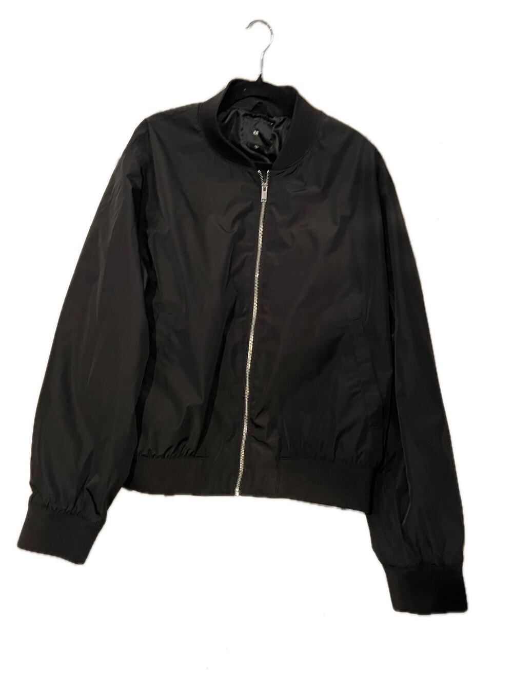 H&M Black Bomber Jacket Womans Large